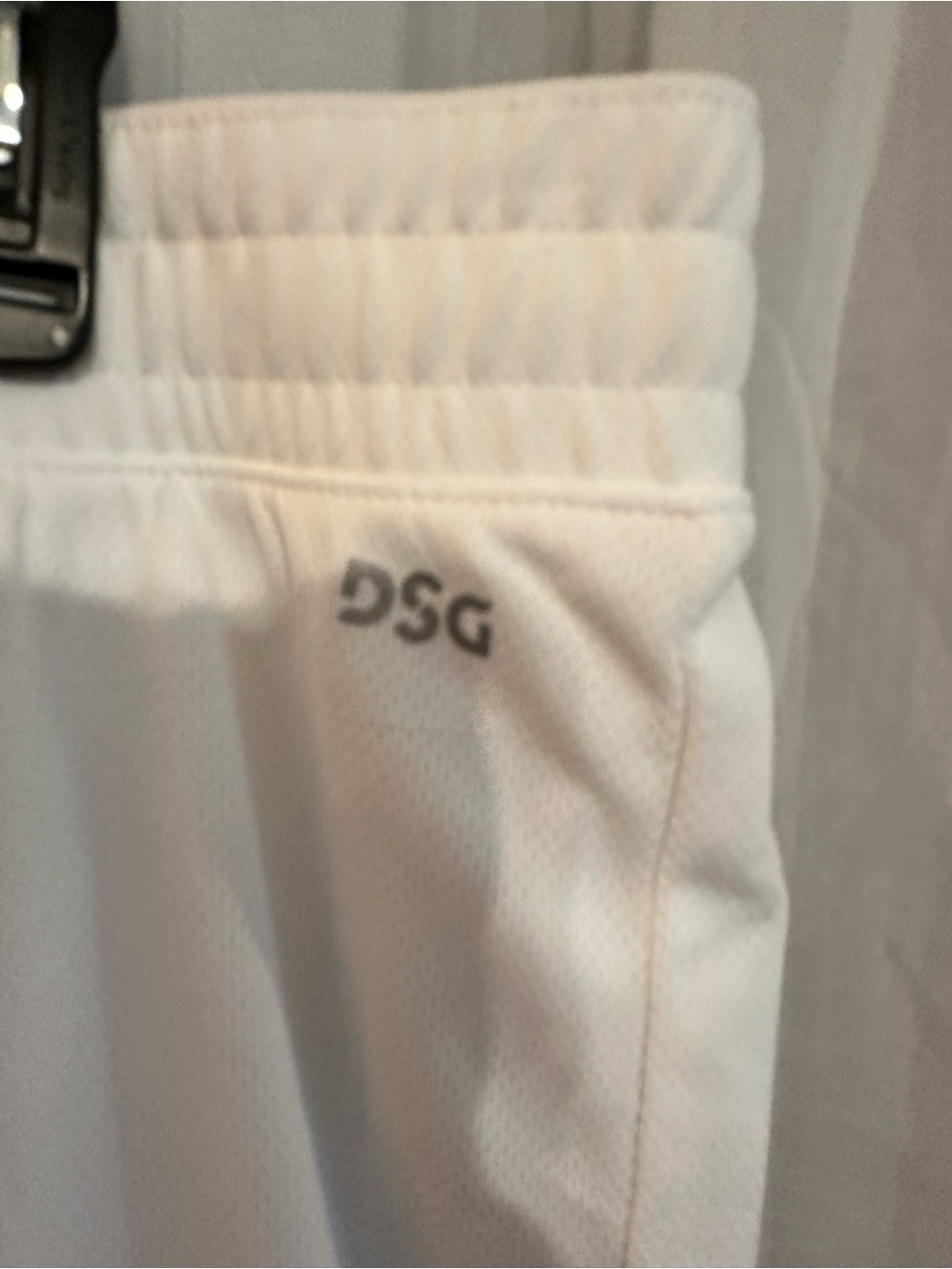 DSG white  Athletic Shorts with Black Trim  Stripes - Picture 10 of 12